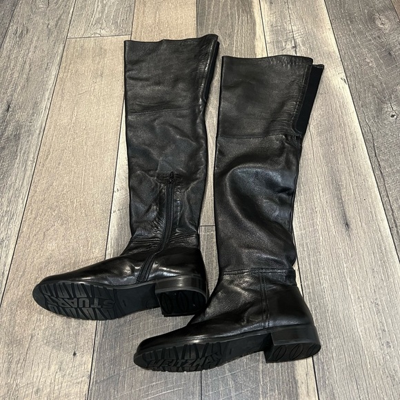 Stuart Weitzman black leather Hilo over the knee boots - Picture 3 of 10